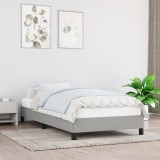 VidaXL Cadru de pat fără saltea, gri deschis, 100x200 cm, textil
