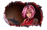 Cumpara ieftin Sticker decorativ, gaura in perete 3D, Naruto, 85 cm, 1029STK, natura si peisaje