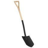 Cumpara ieftin Lopată cu v&acirc;rf grădină cu m&acirc;ner &icirc;n formă YD, oțel/lemn frasin