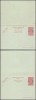 Ruanda Urundi - Postal History Rare Old UNUSED DOUBLE Postcard OVERPRINT DB.270