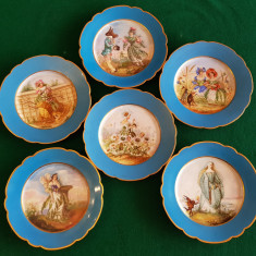 SERVICI DE 6 FARFURII DE PORTELAN SEVRES -G.BOUTIGNY-PALAIS ROYAL PARIS -sec.19 foto