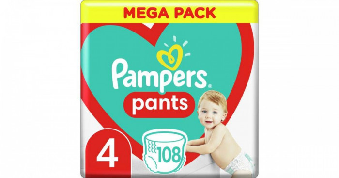 Pampers Pants Mega Box Pelenkacsomag 9-15kg Maxi 4 (108db)