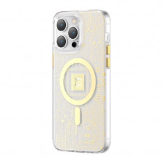 Husa Cover Kingxbar&amp;amp;amp;PQY Geek Series pentru iPhone 14 Pro Gold foto