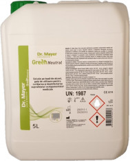 Dr. Mayer Green Neutral Solutie Curatare si dezinfectarea suprafetelor echipamentelor medicale pe baza de alcool 5L foto