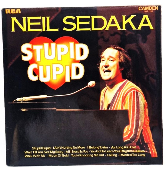 Neil Sedaka &lrm;&ndash; Stupid Cupid NM / VG+ vinil LP disc RCA UK 1976 muzica pop