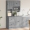 Gossi dulap de bucatarie, gri sonoma, 95x50x180 cm lemn prelucrat