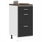 Gossi dulap de jos negru 40x46x81,5 cm lemn prelucrat