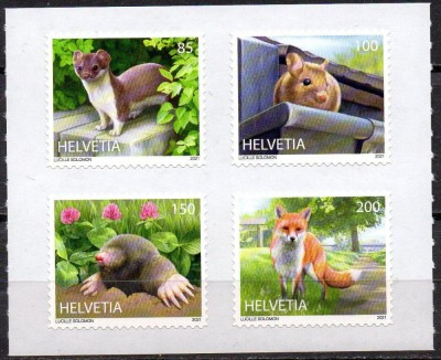 ELVETIA 2021, Fauna, serie neuzata, MNH foto