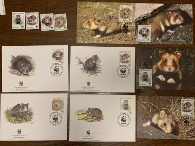 bulgaria - harciog - serie 4 timbre MNH, 4 FDC, 4 maxime, fauna wwf foto