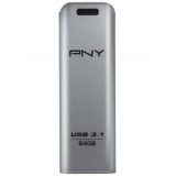 Memorie Externa USB-A 3.1 PNY Elite Steel, 64Gb FFD64GESTEEL31G-EF