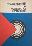 Complemente de matematici pentru licee - D. V. Ionescu