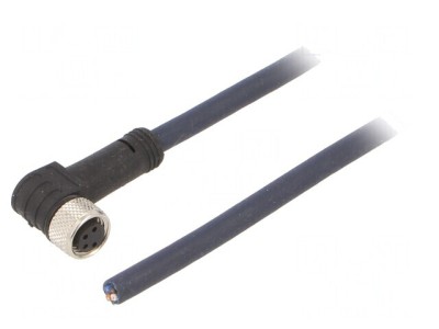 Cablu Conectare M8 4PIN Unghi 3m 30VAC 4A IP69K foto
