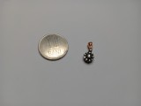 Pandant din aur roze cu diamante #13127, 18k