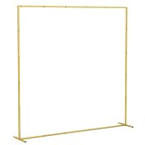 Outsunny Arc de grădină pentru trandafiri din metal Arc de nuntă rezistent la intemperii pentru decor terasă 200x40x200 cm auriu | Aosom Romania