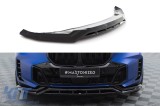 Spoiler Maxton Design versiunea 2 potrivit pentru bara frontala M pe BMW X5 G05 Face dupa 2023, lac negru Performance AutoTuning