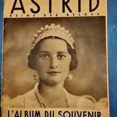 D467-Album souvenir vechi ASTRID-Regina Belgiei 1935 foto inedite document mari.
