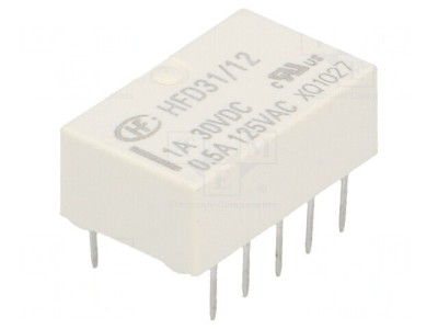 Releu Electromagnetic DPDT 12VDC 2A PCB foto