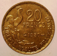 1.652 FRANTA 20 FRANCS FRANCI 1950 XF 3 PENE GEORGES GUIRAUD foto