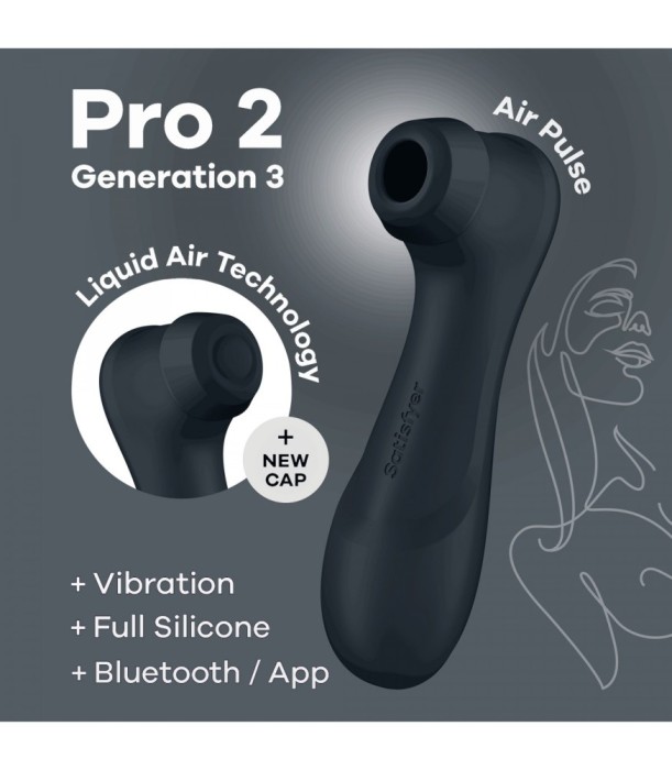 Vibrator Satisfyer &raquo;Pro 2&laquo; Generation 3, Negru