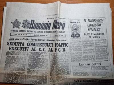 romania libera 29 decembrie 1987-combinatul minier cluj foto