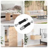 vidaXL Șurub pentru &Icirc;ncuietoare Cam 2 pcs Argintiu și Negru M6 x 40 mm 864361