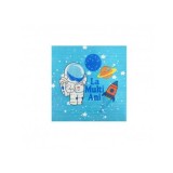 Set 10 servetele ASTRONAUT/COSMOS La multi ani 33x33 cm