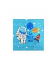 Set 10 servetele ASTRONAUT/COSMOS La multi ani 33x33 cm foto
