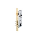 Broasca ingropata 152-3MR cu 3 bolturi pentru usa metalica Kale Kilit, backset 45 mm, interax 85 mm, auriu