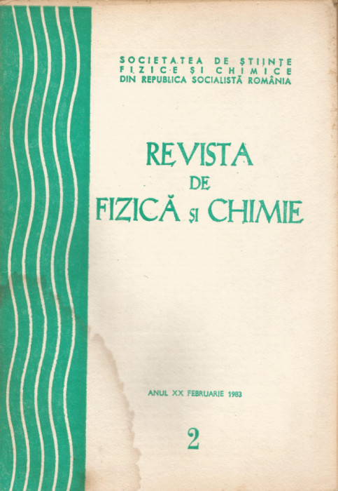 Rom&acirc;nia, Revista de Fizică şi Chimie, nr. 2/1983