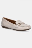 Geox mocasini de piele D ANNYTAH MOC femei, culoarea bej, cu toc plat, D84BMA 00046 C1122