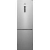 Combina frigorifica Electrolux LNT7ME32X3, 330 l, No Frost, Afisaj LCD, CustomFlex, Multi Flow, Iluminare LED, Clasa E, H 186 cm, Inox antiamprenta