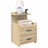 Cumpara ieftin Noptieră cu 2 sertare, stejar Sonoma, 40x36,5x62 cm