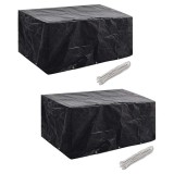 Cumpara ieftin Huse mobilier gradina 2 buc. set poliratan 10 ocheti 240x140 cm