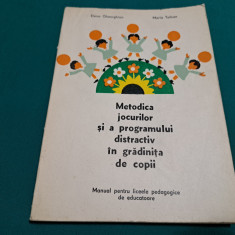 METODICA JOCURILOR ȘI A PROGRAMULUI DISTRACTIV ÎN GRĂDINIȚA DE COPII /1974 *