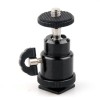 Adaptor rotativ 360 grade marca THD pentru montare camera foto la trepied, stativ, monopod, filet 1/4 si prindere cold shoe