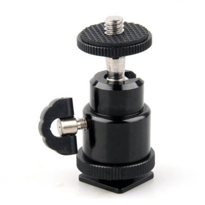 Adaptor rotativ 360 grade marca THD pentru montare camera foto la trepied, stativ, monopod, filet 1/4 si prindere cold shoe foto