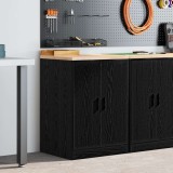 vidaXL Dulap depozitare garaj negru 60x51x85 cm lemn masiv de pin