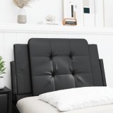 VidaXL Pernă pentru tăblie pat, negru, 90 cm, piele artificială