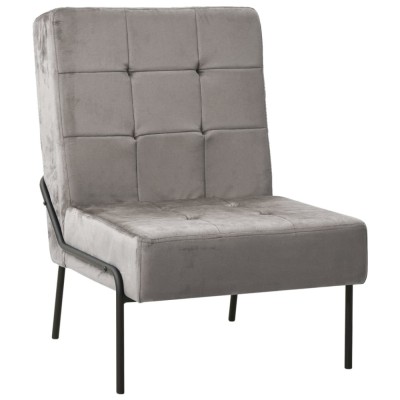 Gossi scaun de relaxare, 65x79x87 cm, gri deschis, catifea foto