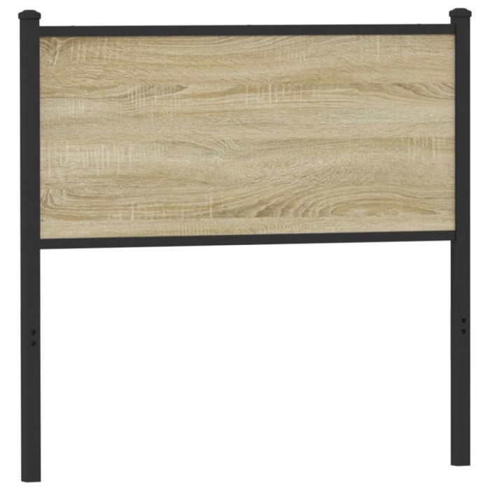 vidaXL Tăblie de pat, stejar sonoma, 90 cm, lemn prelucrat și oțel 4007744
