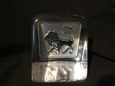 Prespapier cristal design Paul Isling realizat de Nypro Sweden zodia Leu ! foto