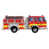 Puzzle de podea gigant Masina de pompieri, Melissa &amp; Doug