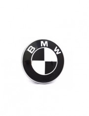Emblema BMW pentru capota si portbagaj 82 mm Negru foto