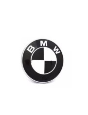 Emblema BMW pentru capota sau portbagaj 74 mm Negru, Alb
