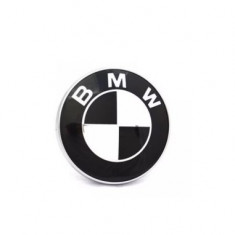 Emblema BMW pentru capota si portbagaj 74 mm Negru