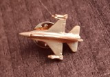 QW9 L 40 - Insigna - tematica aviatie - simbol avion militar supersonic, Romania de la 1950