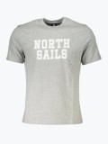 Cumpara ieftin Tricou barbati cu decolteu la baza gatului si imprimeu cu logo gri, M, North Sails