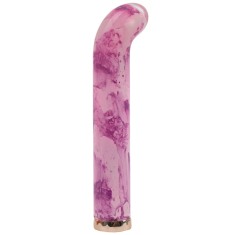 Vibrator Marble Vibe, 10 Moduri Vibratii, Sticla, USB Magnetic, Alb/Roz, 9 cm, Guilty Toys, Glamour