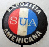 I.496 INSIGNA EXPOZITIA AMERICANA SUA, Romania de la 1950