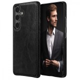 Cumpara ieftin Husa de telefon compatibila Samsung Galaxy S23, Piele, Anti Alunecare, Anti Zgarieturi, Negru, Versatyx